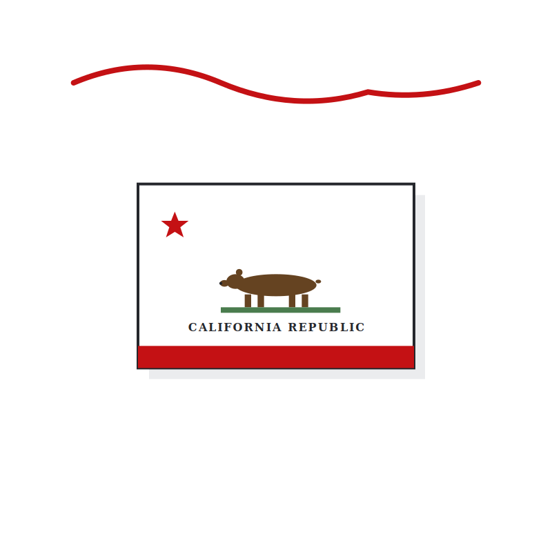 Flag of California for blog article on notary prices.